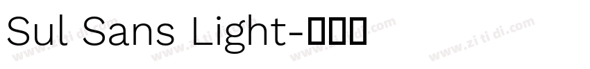 Sul Sans Light字体转换